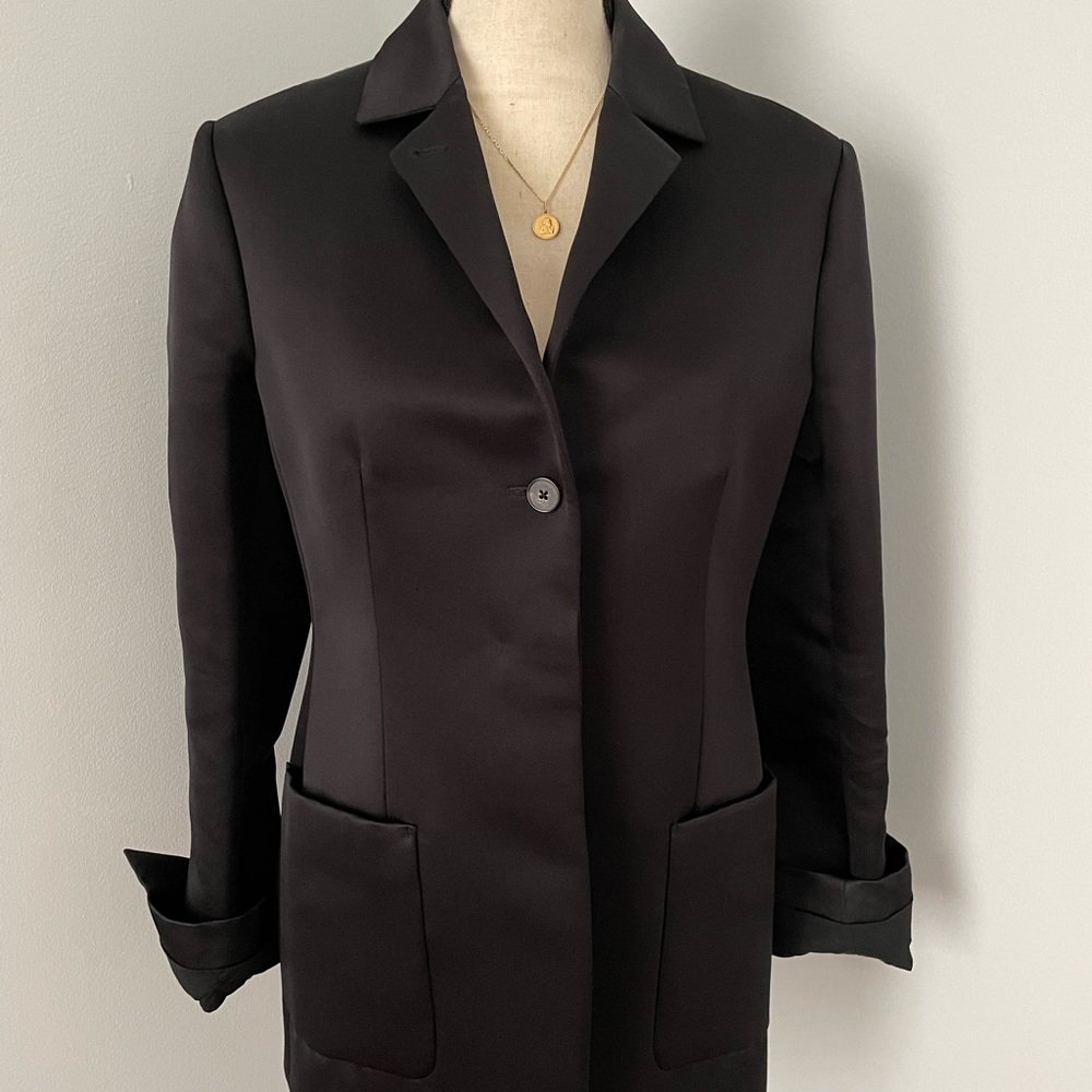 JIL SANDER silk long sleeve blazer
